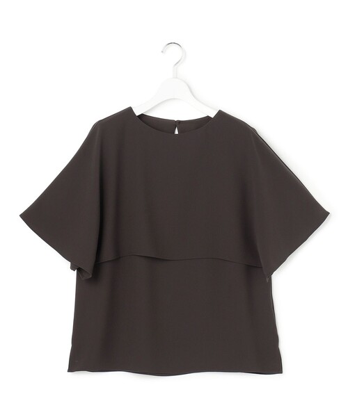 23区(ニジュウサンク)の「ストレッチジョーゼット ケープデザイン カットソー(Tシャツ/カットソー・レディース・ホワイト系/スモーキーグリーン系/ネイビー系/ダークブラウン系/ベージュ系/ブラック系/ピンク/ライトブルー・38)」の21枚目の写真