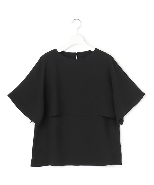 23区(ニジュウサンク)の「ストレッチジョーゼット ケープデザイン カットソー(Tシャツ/カットソー・レディース・ホワイト系/スモーキーグリーン系/ネイビー系/ダークブラウン系/ベージュ系/ブラック系/ピンク/ライトブルー・38)」の17枚目の写真