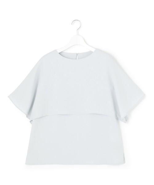 23区(ニジュウサンク)の「ストレッチジョーゼット ケープデザイン カットソー(Tシャツ/カットソー・レディース・ホワイト系/スモーキーグリーン系/ネイビー系/ダークブラウン系/ベージュ系/ブラック系/ピンク/ライトブルー・38)」の15枚目の写真