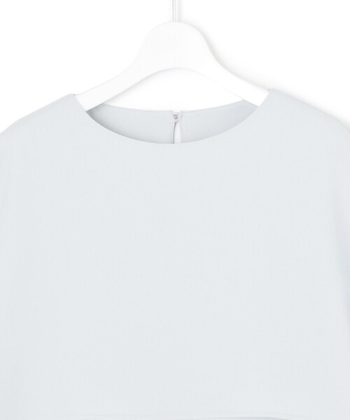 23区(ニジュウサンク)の「ストレッチジョーゼット ケープデザイン カットソー(Tシャツ/カットソー・レディース・ホワイト系/スモーキーグリーン系/ネイビー系/ダークブラウン系/ベージュ系/ブラック系/ピンク/ライトブルー・38)」の13枚目の写真