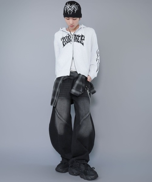 SPINNS（スピンズ）の「シングルニットビーニー/スパイダー/ジャガード/ユニセックス（ニットキャップ/ビーニー・メンズ・ブラック・ONESIZE）」の10枚目の写真