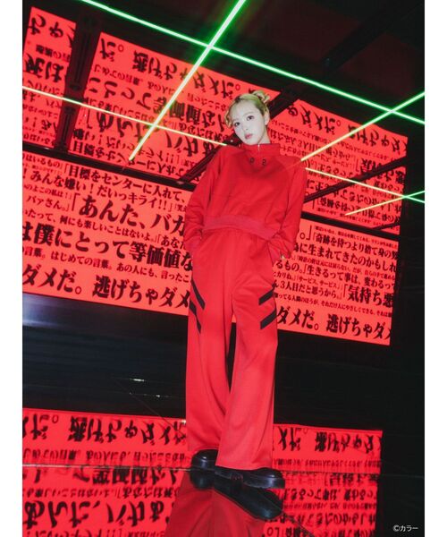 CALNAMUR（カルナムール）の「【エヴァンゲリオンコラボ】PLUGSUIT SWEAT（ブルゾン・レディース・ブルー/ホワイト/レッド/ピンク/パープル/ネイビー・FREE/X-LARGE）」の8枚目の写真