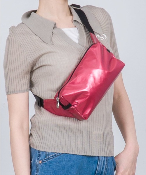 Jack Gomme（ジャックゴム）の「【JACK GOMME/ジャックゴム】ナイロン ボディバッグ ウェストポーチ ウェストバッグ BLOOM（ボディバッグ/ウエストポーチ・レディース・ホワイト/ゴールド/レッド/ライトブルー/ライトイエロー/ブルー/ブラック/カーキ/アイボリー/ガンメタ/ブラウン/オレンジ/イエロー/レッド系その他/ブルー系その他・FREE）」の11枚目の写真