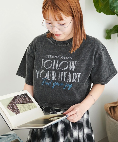 WEGO（ウィゴー）の「WEGO/ヴィンテージウォッシュグラフィックショートT（Tシャツ/カットソー・レディース・その他8/その他7/その他6/その他5/その他4/その他3/その他2/その他1・FREE）」の2枚目の写真