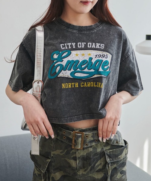 WEGO（ウィゴー）の「WEGO/ヴィンテージウォッシュグラフィックショートT（Tシャツ/カットソー・レディース・その他8/その他7/その他6/その他5/その他4/その他3/その他2/その他1・FREE）」の5枚目の写真