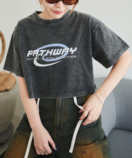 WEGO（ウィゴー）の「WEGO/ヴィンテージウォッシュグラフィックショートT（Tシャツ/カットソー・レディース・その他8/その他7/その他6/その他5/その他4/その他3/その他2/その他1・FREE）」の8枚目の写真