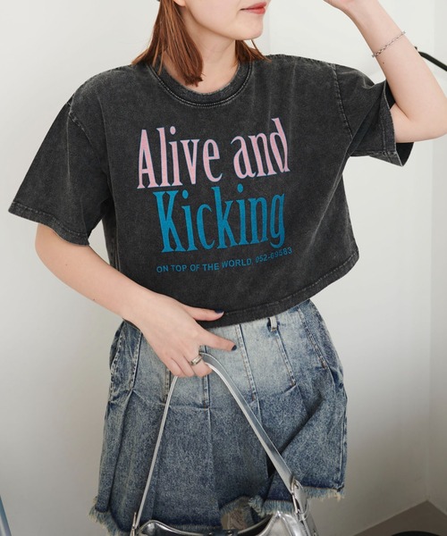 WEGO（ウィゴー）の「WEGO/ヴィンテージウォッシュグラフィックショートT（Tシャツ/カットソー・レディース・その他8/その他7/その他6/その他5/その他4/その他3/その他2/その他1・FREE）」の14枚目の写真