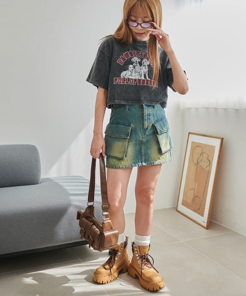 WEGO（ウィゴー）の「WEGO/ヴィンテージウォッシュグラフィックショートT（Tシャツ/カットソー・レディース・その他8/その他7/その他6/その他5/その他4/その他3/その他2/その他1・FREE）」の19枚目の写真