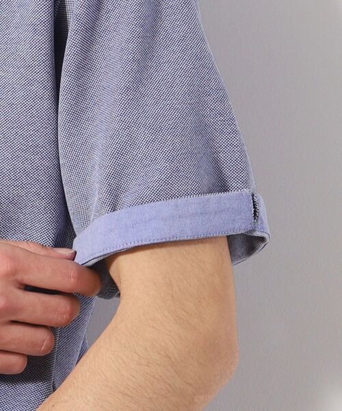 THE SHOP TK （ザ ショップ ティーケー ）の「シャンブレーカノコスキッパーポロシャツ（ポロシャツ・メンズ・ダークブラウン/ピンク系/ブルー系その他/グレー・02/03/04）」の13枚目の写真