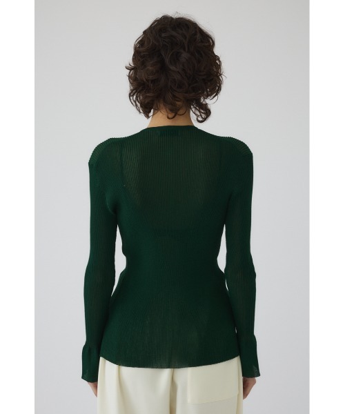 W zip open rib CD ダブルジップオープンリブカーディガン  