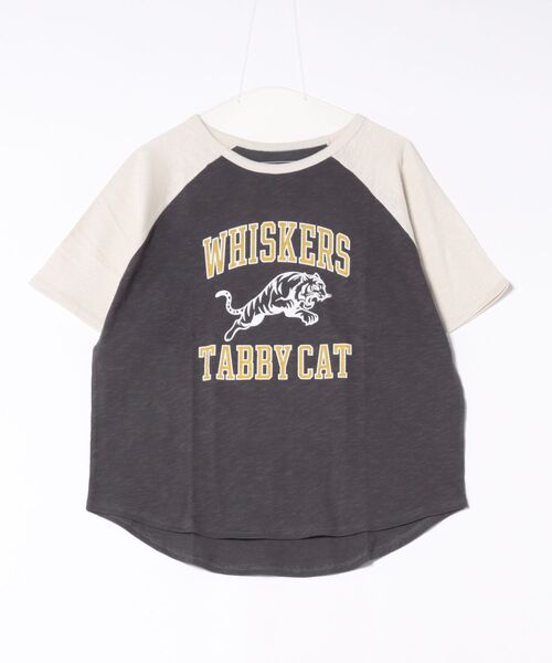 VENCEEXCHANGE（ヴァンスエクスチェンジ）の「WHISKERSラグランTシャツ（Tシャツ/カットソー・レディース・オフホワイト/アイボリー/チャコール・FREE）」の12枚目の写真
