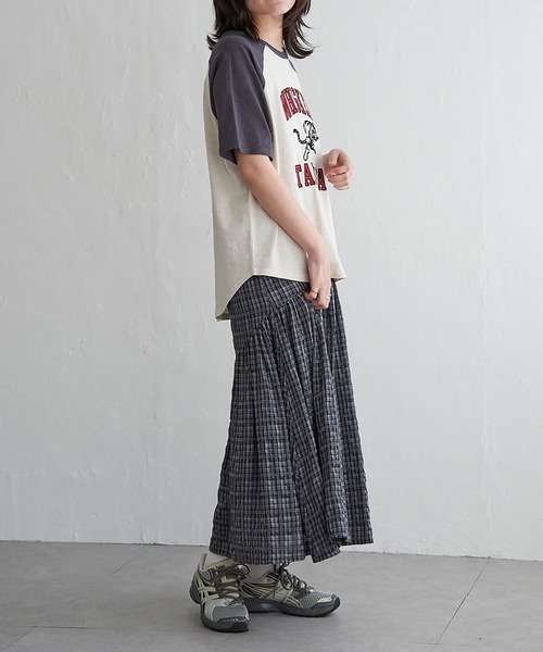 VENCEEXCHANGE（ヴァンスエクスチェンジ）の「WHISKERSラグランTシャツ（Tシャツ/カットソー・レディース・オフホワイト/アイボリー/チャコール・FREE）」の8枚目の写真