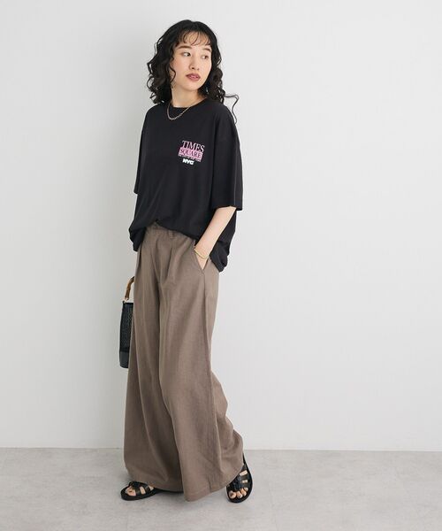 CRAFT STANDARD BOUTIQUE(クラフトスタンダードブティック)の「【ユニセックス】ワイドイージースラックス(スラックス・レディース・ブラウン・M/S/L)」の12枚目の写真