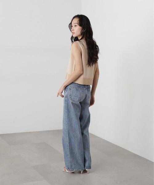 N.(N. Natural Beauty Basic)(エヌエヌナチュラルビューティーベーシック)の「Vネックショートベスト(ベスト・レディース・ブラック/オフホワイト/ベージュ・MEDIUM)」の20枚目の写真