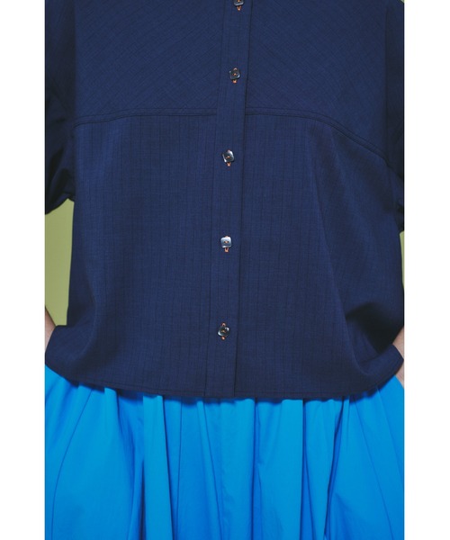ブラウス シャツ Stripe half sleeve shirt　　ストライプハーフスリーブシャツ レディース Stripe half sleeve shirt ストライプハーフスリーブシャツ