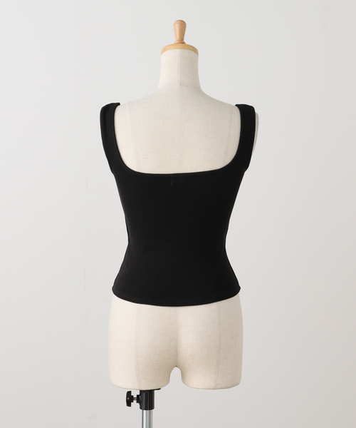 Oriens JOURNAL STANDARD(オリエンス ジャーナルスタンダード)の「【irojikake/イロジカケ】Tank top IG25SSTP07(タンクトップ・レディース・ブラック/アイボリー・SMALL)」の5枚目の写真