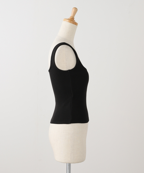 Oriens JOURNAL STANDARD(オリエンス ジャーナルスタンダード)の「【irojikake/イロジカケ】Tank top IG25SSTP07(タンクトップ・レディース・ブラック/アイボリー・SMALL)」の6枚目の写真