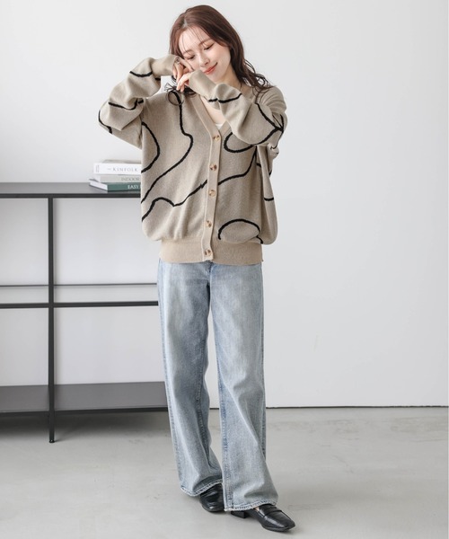 セール】リボンラインニットカーディガン（カーディガン/ボレロ