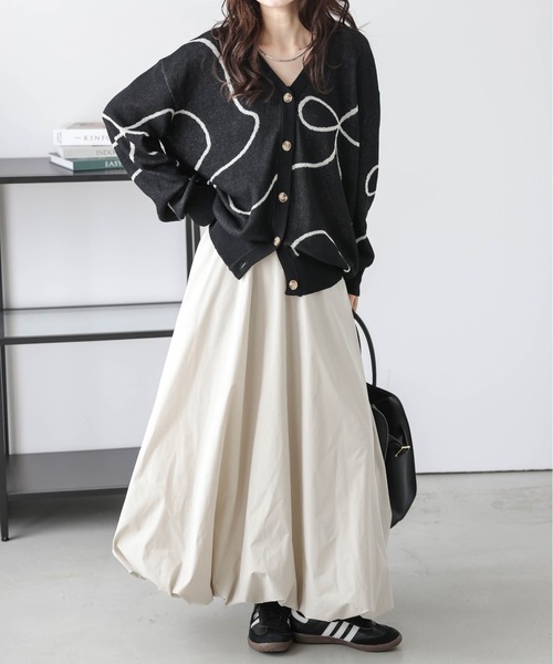 セール】リボンラインニットカーディガン（カーディガン/ボレロ