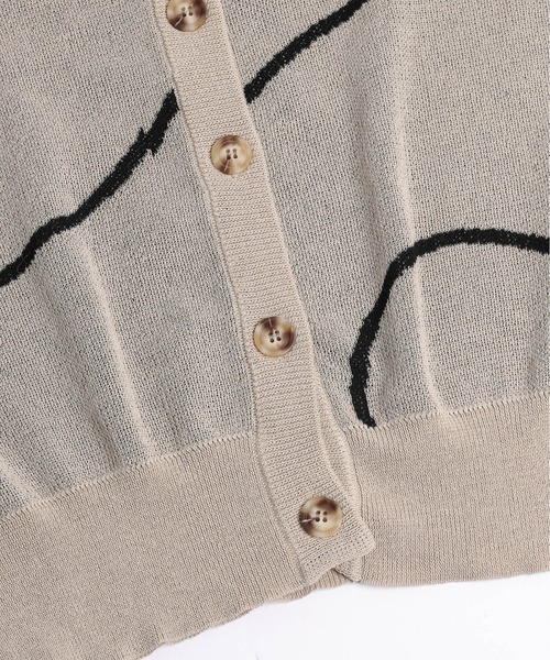 AMELY（エミリー）の「リボンラインニットカーディガン（カーディガン/ボレロ・レディース・ベージュ/グレー/ブラック/アイボリー・フリー）」の18枚目の写真