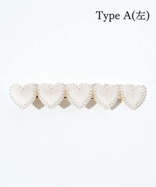 flower（フラワー）の「シェルハートピン（ヘアピン・レディース・ホワイト・A/B）」の2枚目の写真