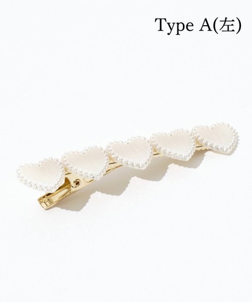 flower（フラワー）の「シェルハートピン（ヘアピン・レディース・ホワイト・A/B）」の3枚目の写真