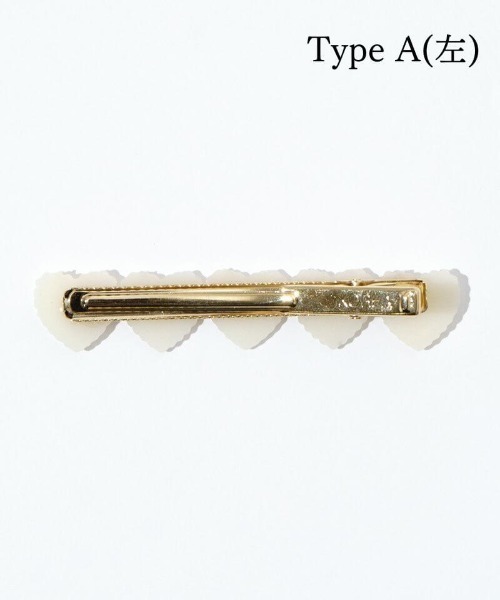 flower（フラワー）の「シェルハートピン（ヘアピン・レディース・ホワイト・A/B）」の4枚目の写真