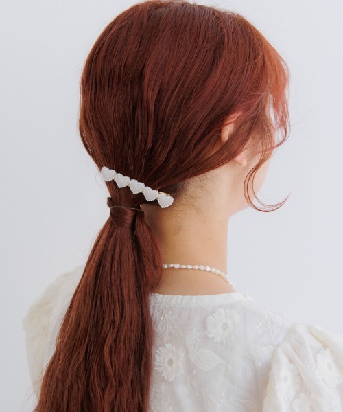 flower（フラワー）の「シェルハートピン（ヘアピン・レディース・ホワイト・A/B）」の11枚目の写真