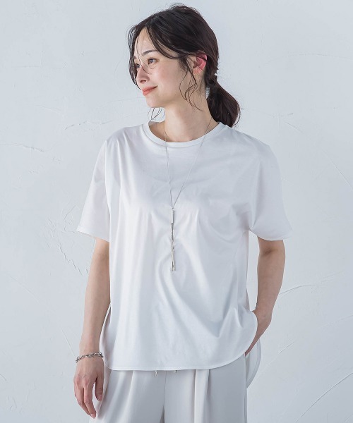 LAUTREAMONT / ロートレアモン リュクスデイリーカットソー≪洗濯機で洗える≫ リュクスデイリーカットソー≪洗濯機で洗える≫ | LAUTREAMONT