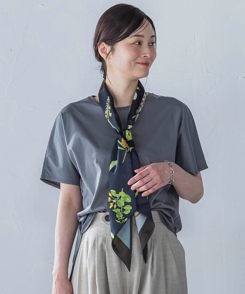 LAUTREAMONT（ロートレアモン）の「リュクスデイリーカットソー≪洗濯機で洗える≫（Tシャツ/カットソー・レディース・ホワイト/ブラック/ブルー/チャコールグレー/オレンジ・9号/11号）」の3枚目の写真