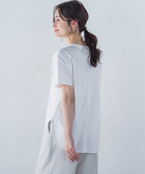 LAUTREAMONT（ロートレアモン）の「リュクスデイリーカットソー≪洗濯機で洗える≫（Tシャツ/カットソー・レディース・ホワイト/ブラック/ブルー/チャコールグレー/オレンジ・9号/11号）」の9枚目の写真