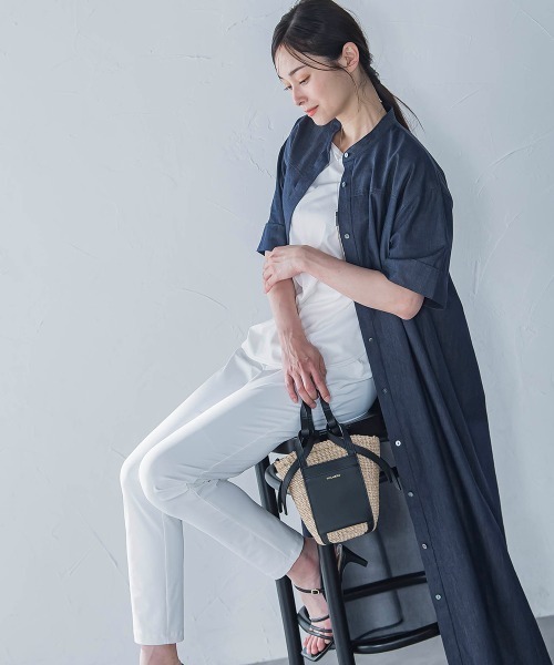 LAUTREAMONT（ロートレアモン）の「リュクスデイリーカットソー≪洗濯機で洗える≫（Tシャツ/カットソー・レディース・ホワイト/ブラック/ブルー/チャコールグレー/オレンジ・9号/11号）」の14枚目の写真