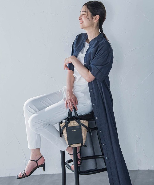 LAUTREAMONT（ロートレアモン）の「リュクスデイリーカットソー≪洗濯機で洗える≫（Tシャツ/カットソー・レディース・ホワイト/ブラック/ブルー/チャコールグレー/オレンジ・9号/11号）」の15枚目の写真