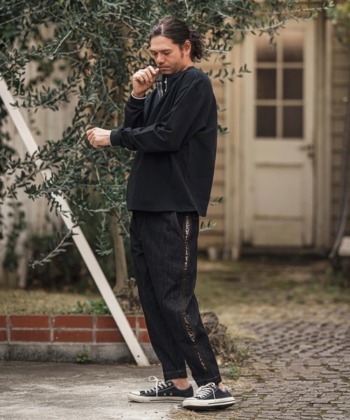 CAMBIO(カンビオ)の「mlt5203- クレリック風ヘンリーネックカットソー(Tシャツ/カットソー・メンズ・ブラック/グレー/ベージュ・L/S/M)」の8枚目の写真