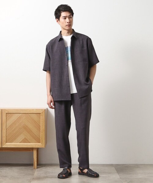 THE SHOP TK （ザ ショップ ティーケー ）の「リネンライクイージーパンツ【セットアップ可】（その他パンツ・メンズ・チャコールグレー/ベージュ/ネイビー/ブルー系その他・02/03/04）」の7枚目の写真