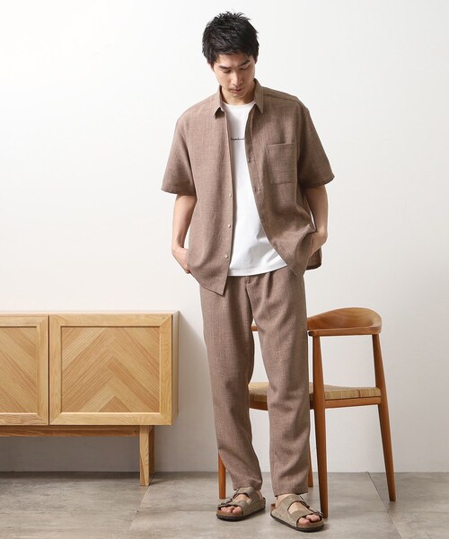 THE SHOP TK （ザ ショップ ティーケー ）の「リネンライクイージーパンツ【セットアップ可】（その他パンツ・メンズ・チャコールグレー/ベージュ/ネイビー/ブルー系その他・02/03/04）」の11枚目の写真