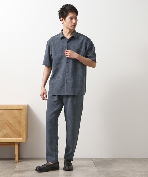 THE SHOP TK （ザ ショップ ティーケー ）の「リネンライクイージーパンツ【セットアップ可】（その他パンツ・メンズ・チャコールグレー/ベージュ/ネイビー/ブルー系その他・02/03/04）」の15枚目の写真