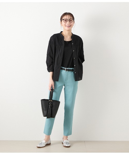 NEWYORKER（ニューヨーカー）の「ドライオックス テーパードパンツ（その他パンツ・レディース・ネイビー/ホワイト/ライトグリーン・9号/11号）」の13枚目の写真