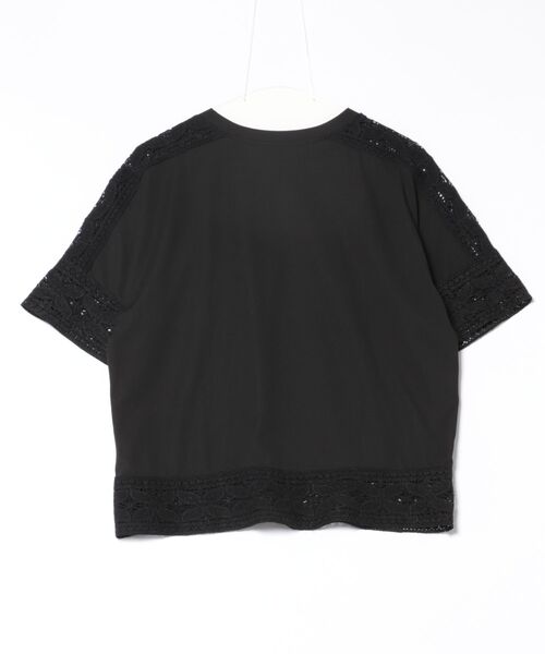 LADY LIKE(レディライク)の「レースデザインゆったりTシャツ(Tシャツ/カットソー・レディース・ホワイト/ブラック・M)」の10枚目の写真