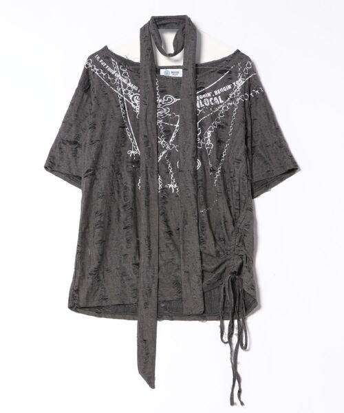 【華やか映えTシャツ♪】LV ★ スカーフプリントTシャツ 楽天市場】スカーフ プリント tシャツの通販