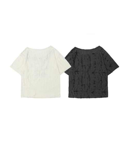 BOTTEGA VENETA レディース シルクスカーフ付きTシャツ スカーフ付きチェーンプリントTシャツ（Tシャツ/カットソー