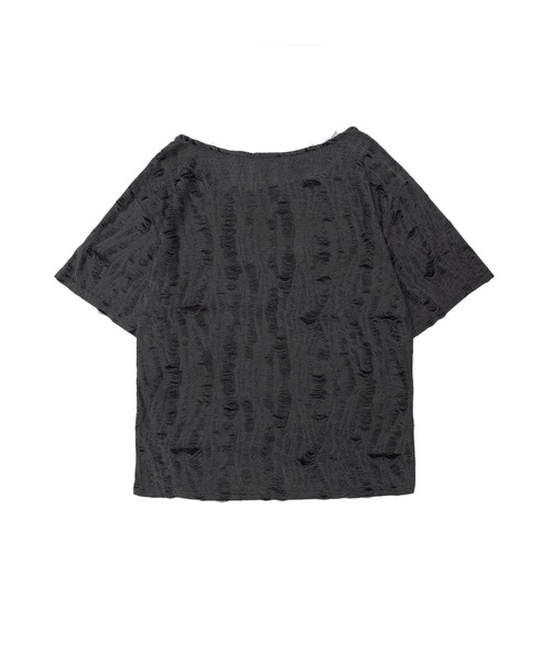 HOOK(フック)の「スカーフ付きチェーンプリントTシャツ(Tシャツ/カットソー・レディース・ダークグレー/ライトベージュ・SMALL/MEDIUM)」の15枚目の写真