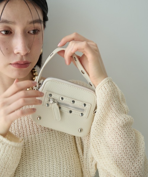 Shelly island（シェリーアイランド）の「ミニバッグ/プチポシェット/財布（ショルダーバッグ・レディース・ブラック/ホワイト/ベージュ・FREE）」の10枚目の写真