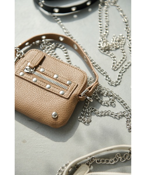 Shelly island（シェリーアイランド）の「ミニバッグ/プチポシェット/財布（ショルダーバッグ・レディース・ブラック/ホワイト/ベージュ・FREE）」の13枚目の写真