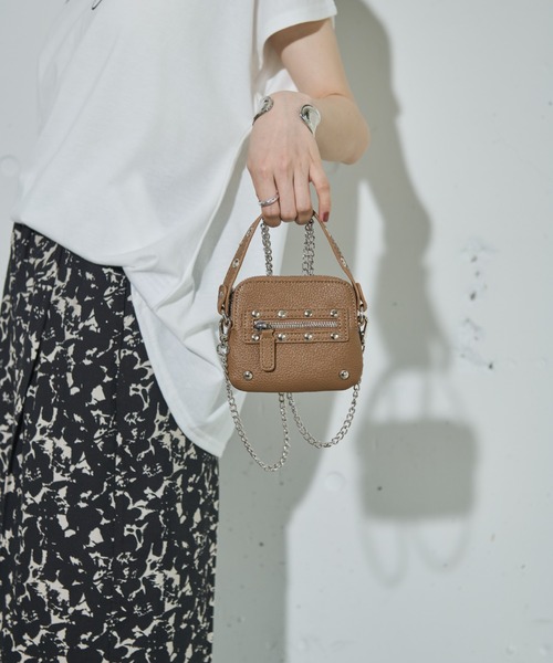 Shelly island（シェリーアイランド）の「ミニバッグ/プチポシェット/財布（ショルダーバッグ・レディース・ブラック/ホワイト/ベージュ・FREE）」の14枚目の写真