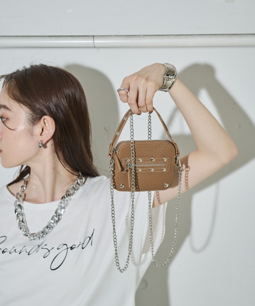 Shelly island（シェリーアイランド）の「ミニバッグ/プチポシェット/財布（ショルダーバッグ・レディース・ブラック/ホワイト/ベージュ・FREE）」の17枚目の写真