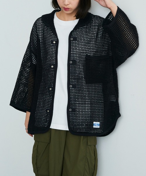 ARMY TWILL（アーミーツイル）の「【ARMY TWILL】Cotton Mesh Shirt AM-2513006（シャツ/ブラウス・メンズ・アイボリー/ブラック・S）」の11枚目の写真