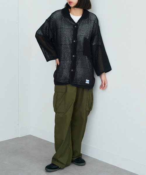 ARMY TWILL（アーミーツイル）の「【ARMY TWILL】Cotton Mesh Shirt AM-2513006（シャツ/ブラウス・メンズ・アイボリー/ブラック・S）」の14枚目の写真