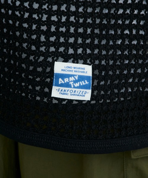 ARMY TWILL（アーミーツイル）の「【ARMY TWILL】Cotton Mesh Shirt AM-2513006（シャツ/ブラウス・メンズ・アイボリー/ブラック・S）」の16枚目の写真