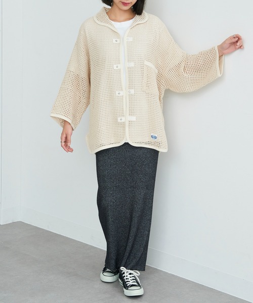 ARMY TWILL（アーミーツイル）の「【ARMY TWILL】Cotton Mesh Shirt AM-2513006（シャツ/ブラウス・メンズ・アイボリー/ブラック・S）」の7枚目の写真